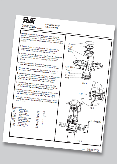 Series 2488 Installation with non-AVK Hydrants